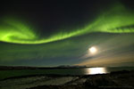 Aurora Borealis over Kálfshamarsvík Bay